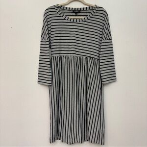 Suzanne Betro Striped Midi Dress NWT